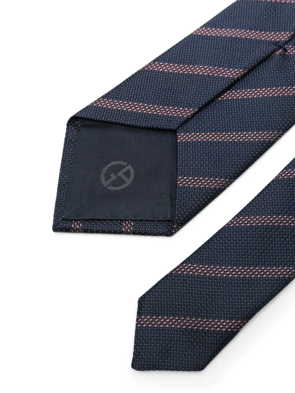 Giorgio Armani striped tie - Blauw