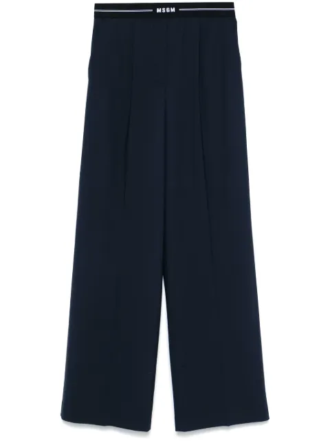 MSGM logo-waistband trousers
