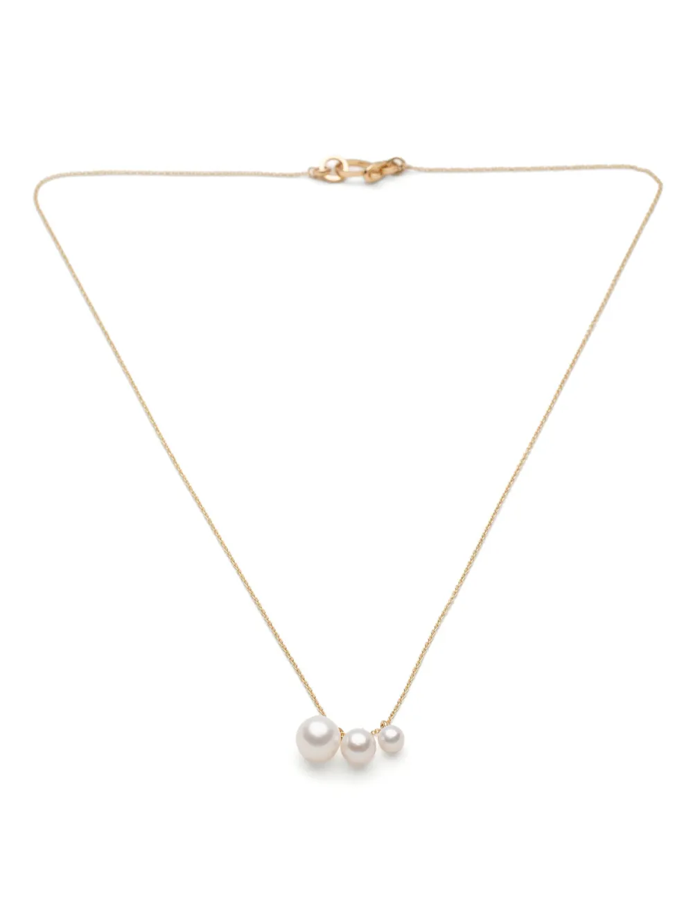 14kt yellow gold Stella pearl pendant necklace