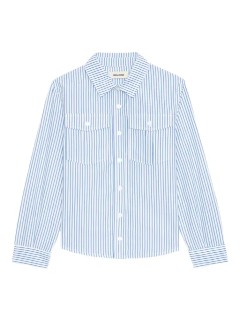 Zadig&Voltaire camisa con botones y rayas estampadas