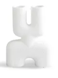 101 Copenhagen mini Cobra Double vase (28cm x 6.5cm) - White