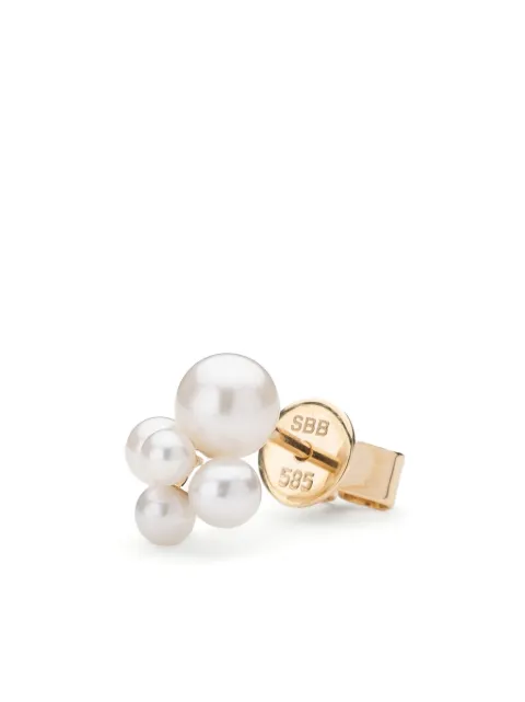 Sophie Bille Brahe 18kt yellow gold Thyra pearl single earring