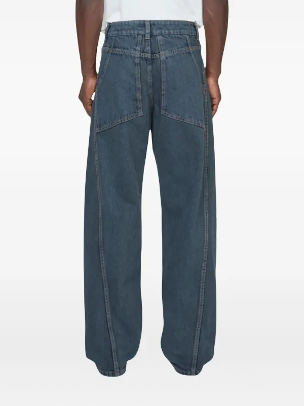 【関税込み】Eckhaus Latta ブルー ストレートレッグ ジーンズ Eckhaus Latta straight-leg Jeans | Blue | FARFETCH