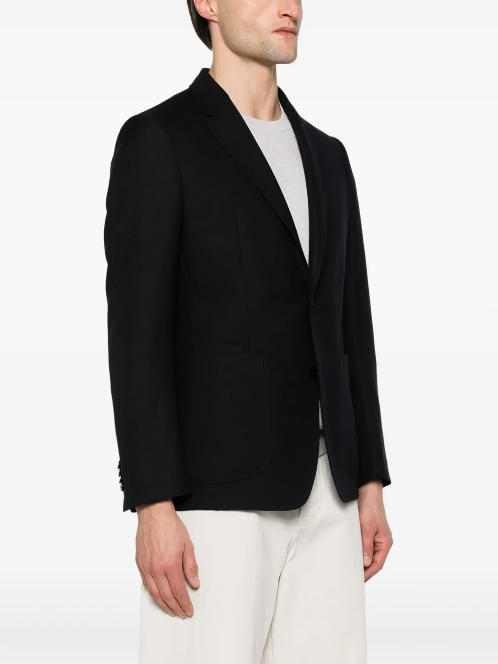 Zegna Wollen blazer Blauw