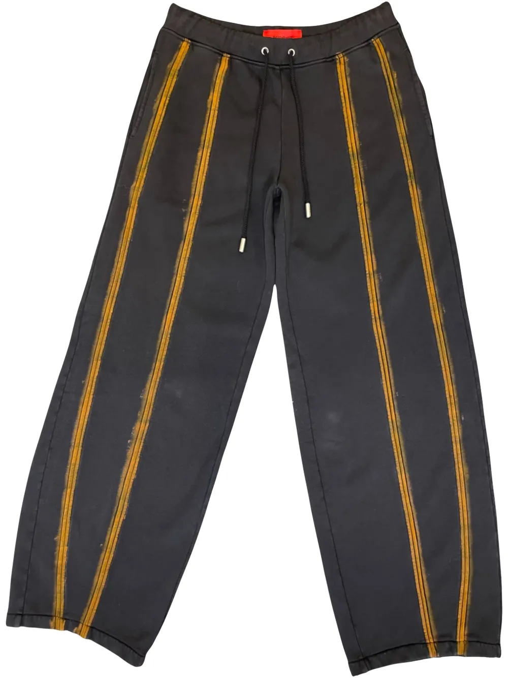Eckhaus Latta Stripe-detail Drawstring Trousers In Grey