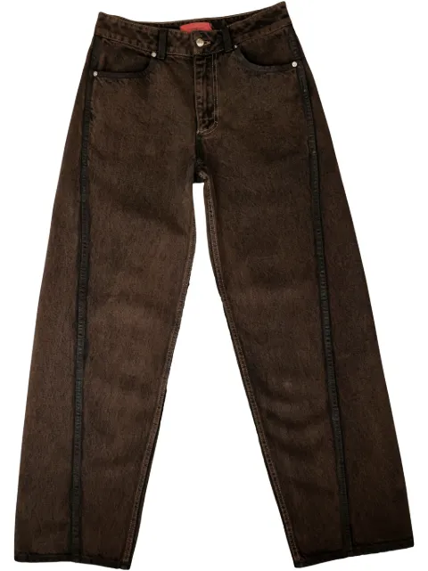 Eckhaus Latta jeans anchos con tiro alto