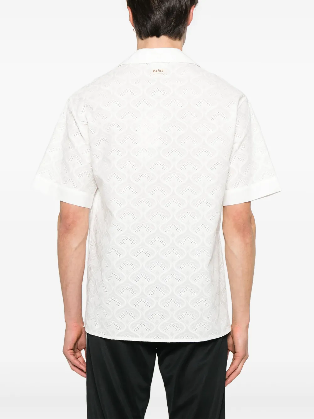 Drôle De Monsieur Overhemd met broderie anglaise Wit