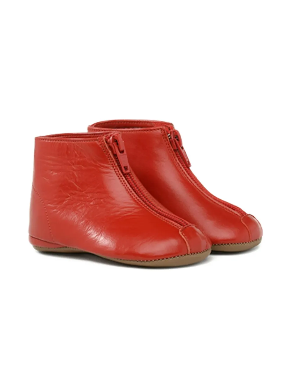 Pèpè zippered leather ankle boots
