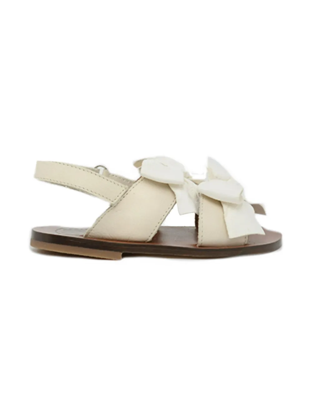 Pèpè Sandalen verfraaid met strik Beige