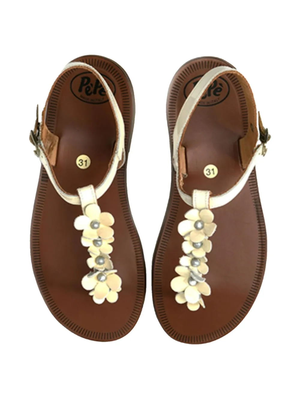 Pèpè leather sandals Neutrals