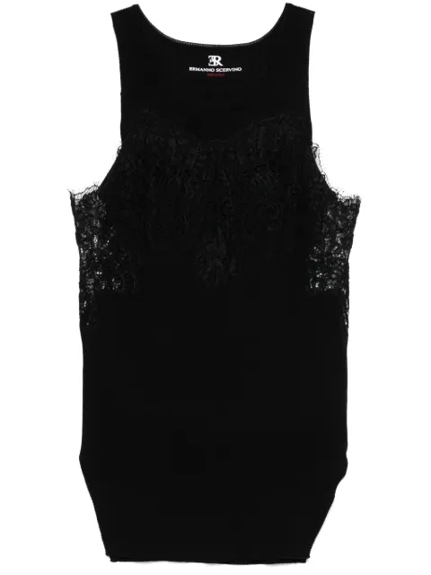 Ermanno Scervino lace-panel tank top