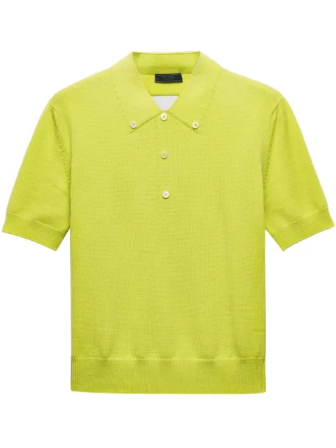 Prada short-sleeved wool polo shirt