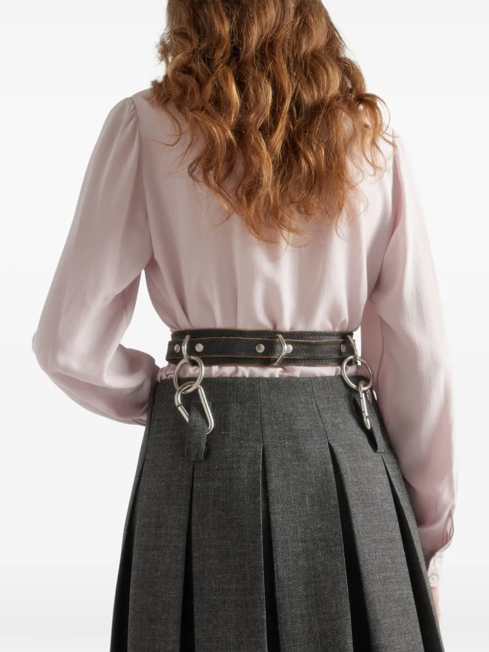 Prada Marocain blouse Paars