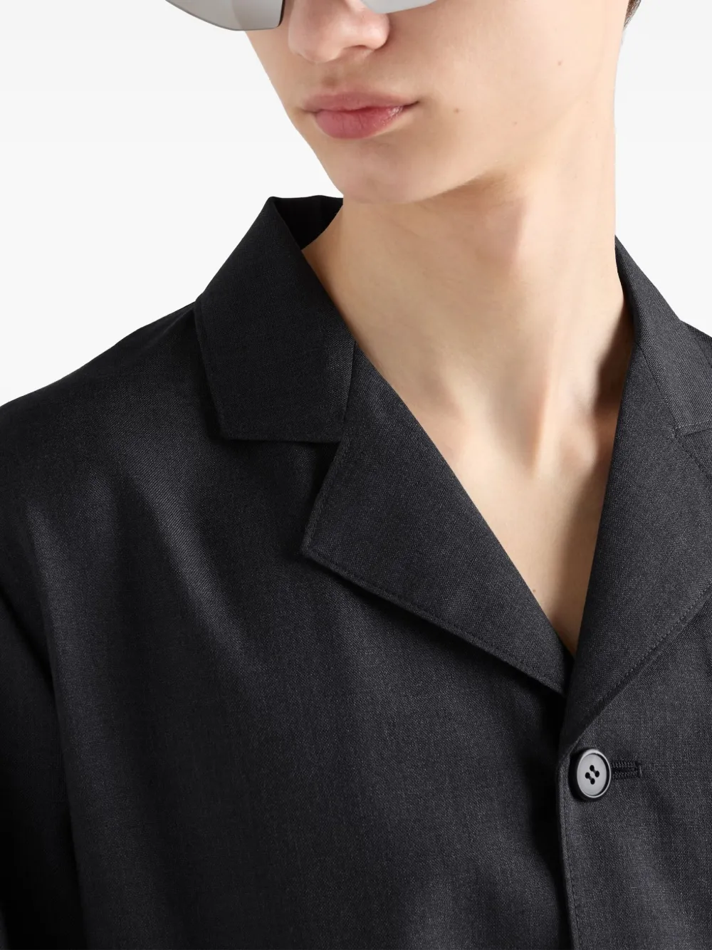 Prada Jack met enkele rij knopen Zwart