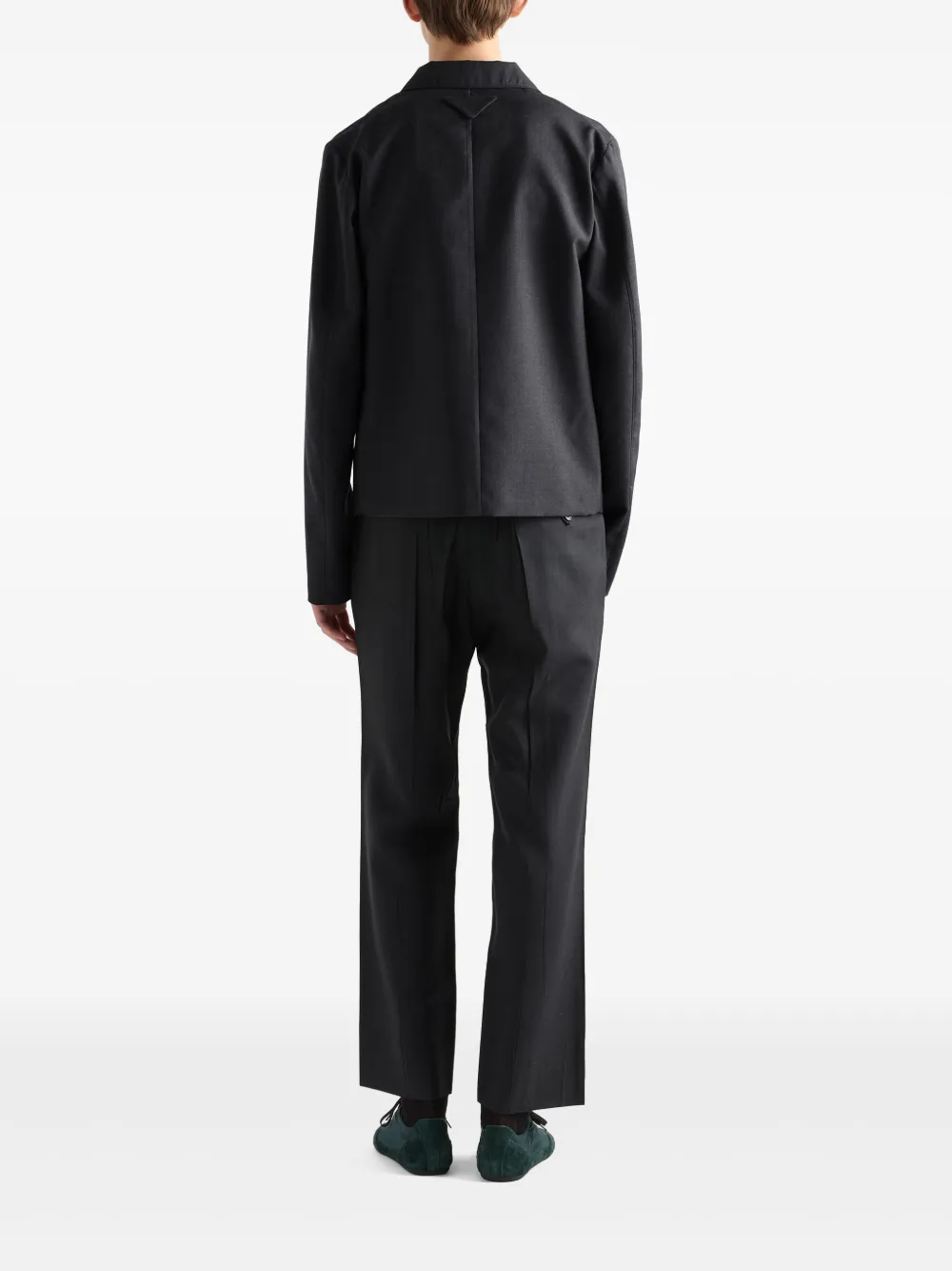 Prada Jack met enkele rij knopen Zwart