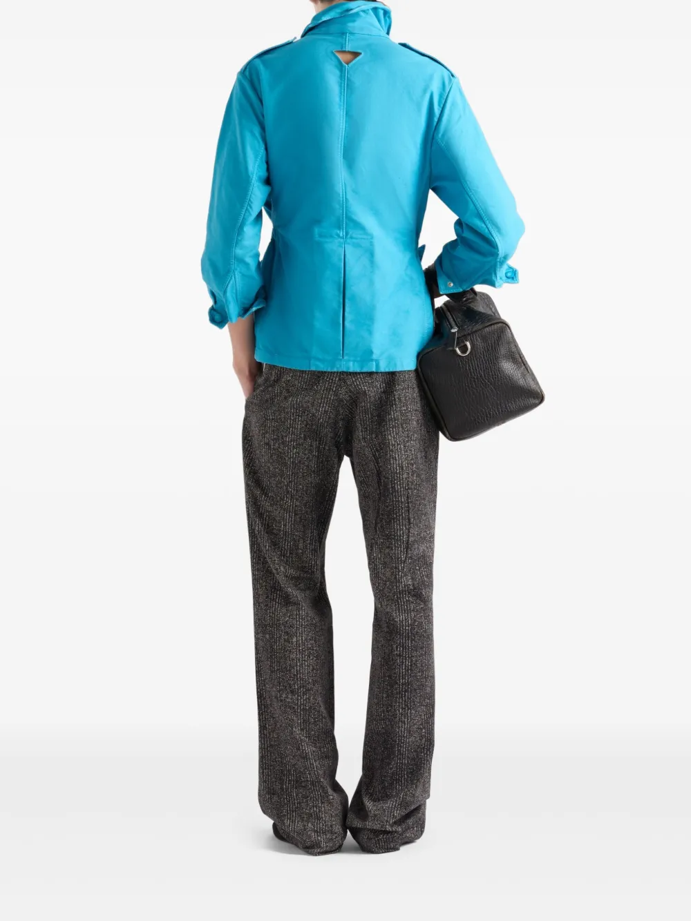 Prada Katoenen safari jack Blauw