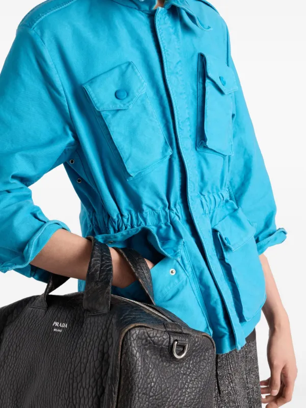 Prada Cotton Safari Jacket | Blue | FARFETCH PL