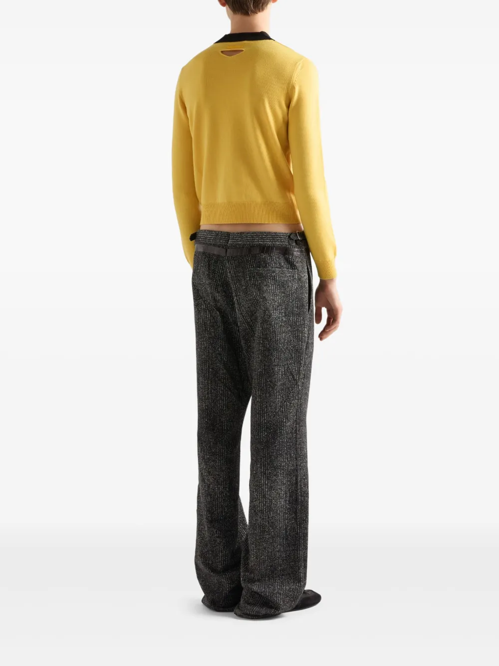 Prada Wollen poloshirt Geel