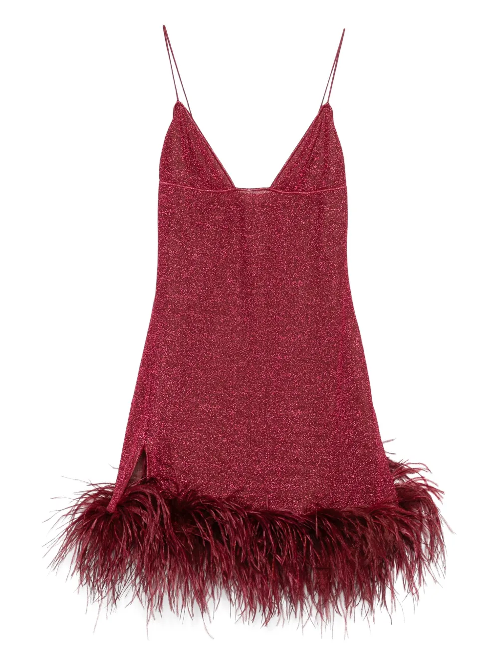Oséree Lumière Plumage mini dress Rood