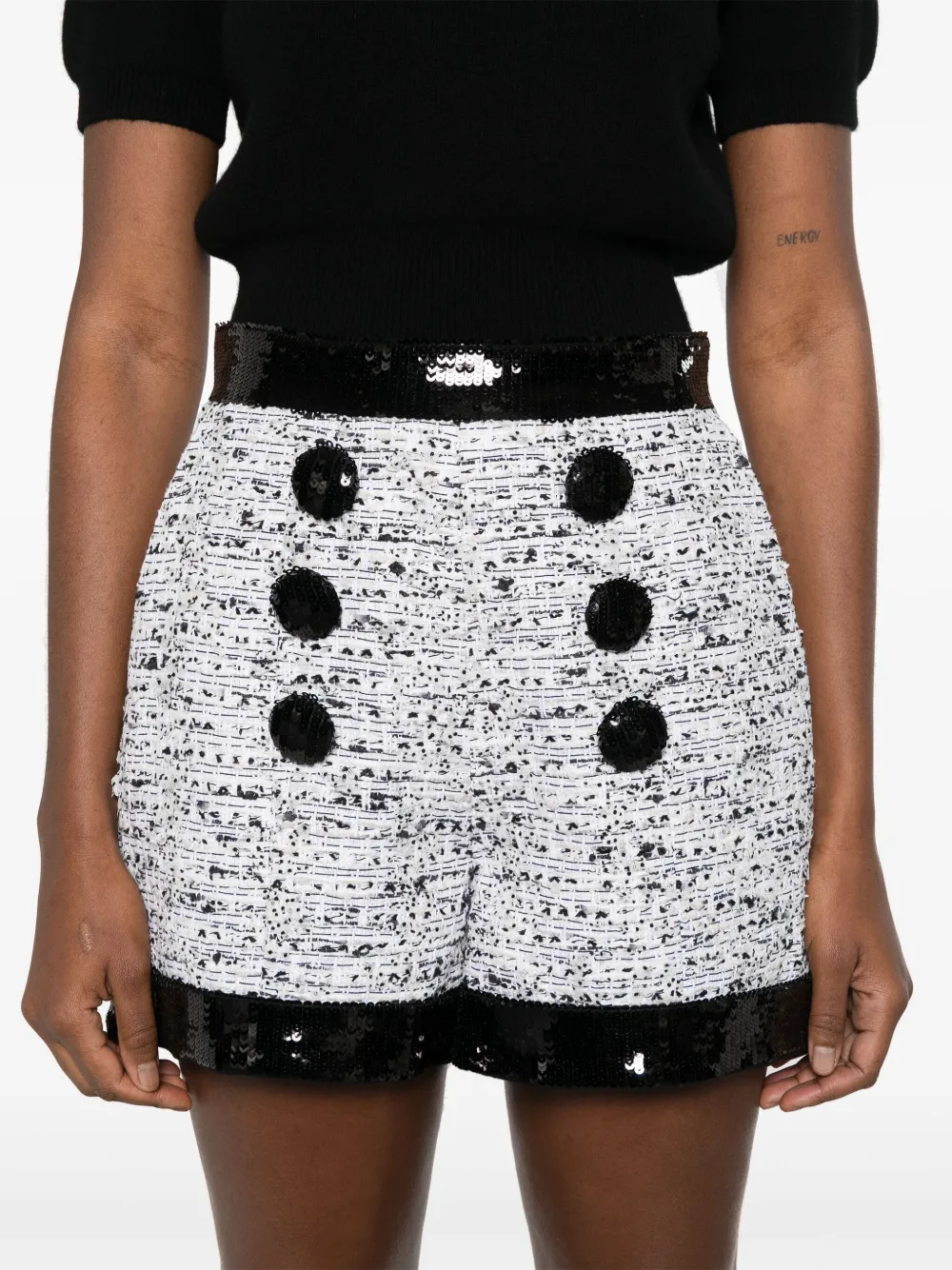 Balmain Tweed shorts Wit