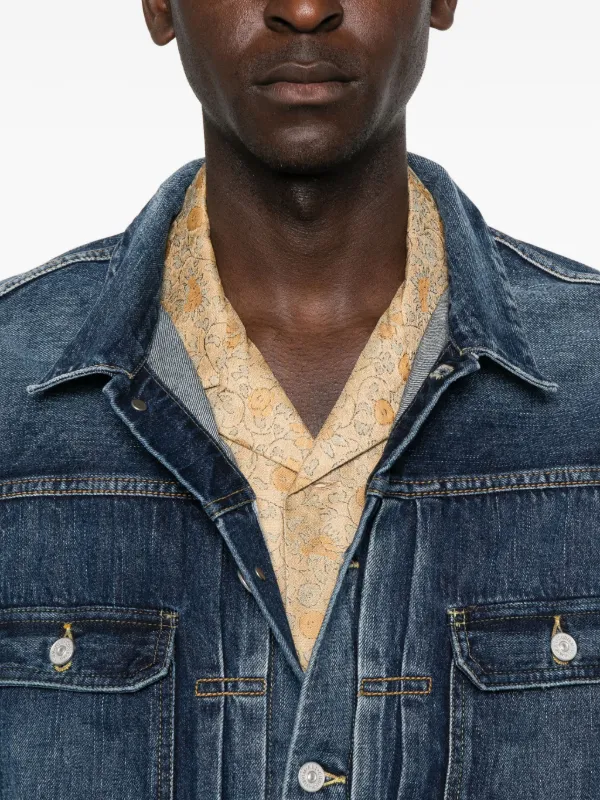 Visvim 101X ペイント デニムジャケット | ブルー | FARFETCH JP