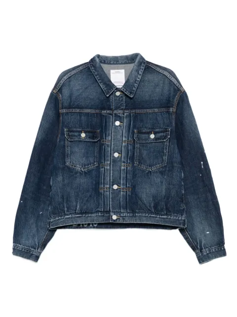 visvim chamarra de mezclilla 101X con salpicaduras de pintura