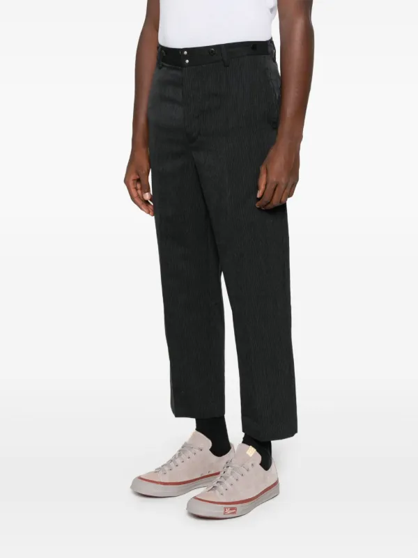 Visvim Pastoral Pinstripe Trousers | Black | FARFETCH