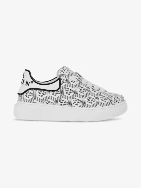 Philipp Plein Junior monogram low-top sneakers