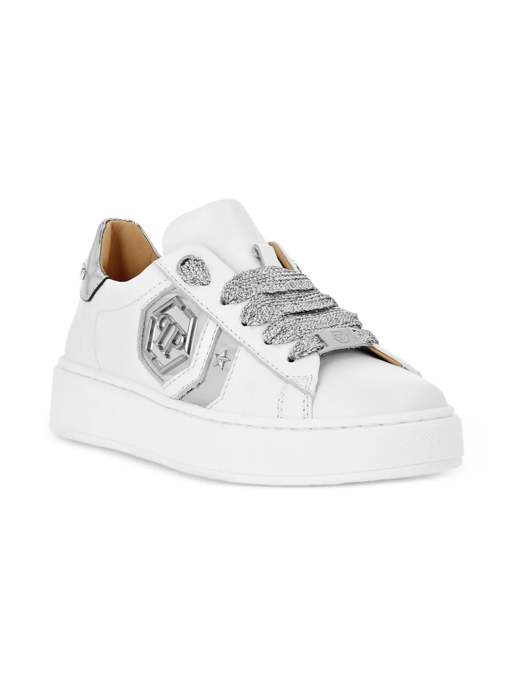 Philipp Plein Hexagon-appliqué sneakers White
