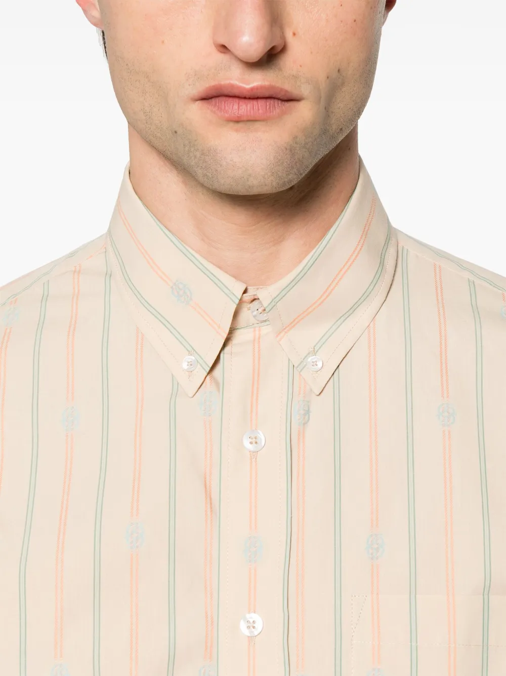 Drôle De Monsieur Monogramme overhemd Beige