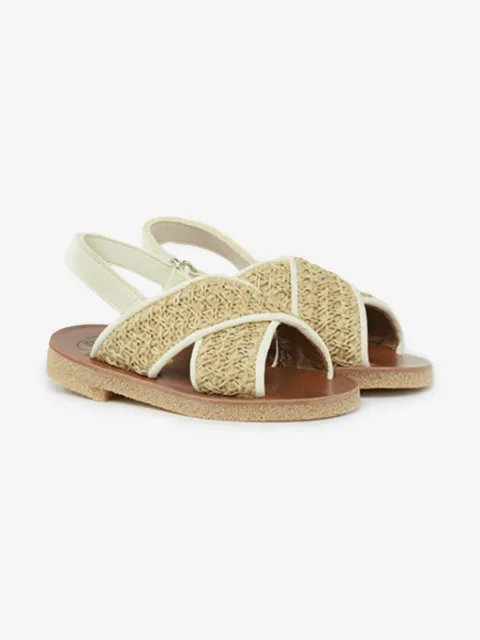 Pèpè raffia sandals