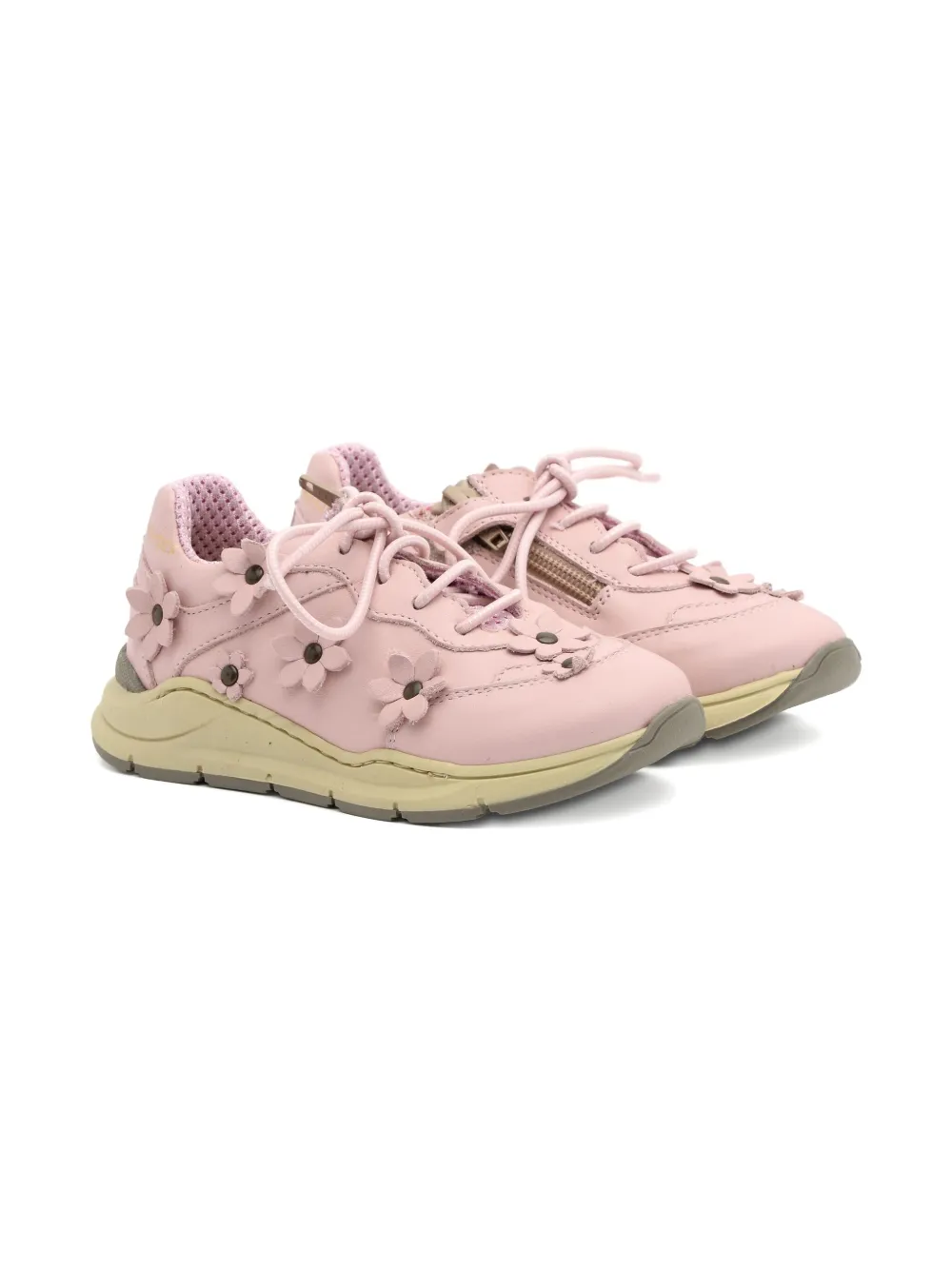 Pèpè Shane floral-embellished lace-up sneakers Pink