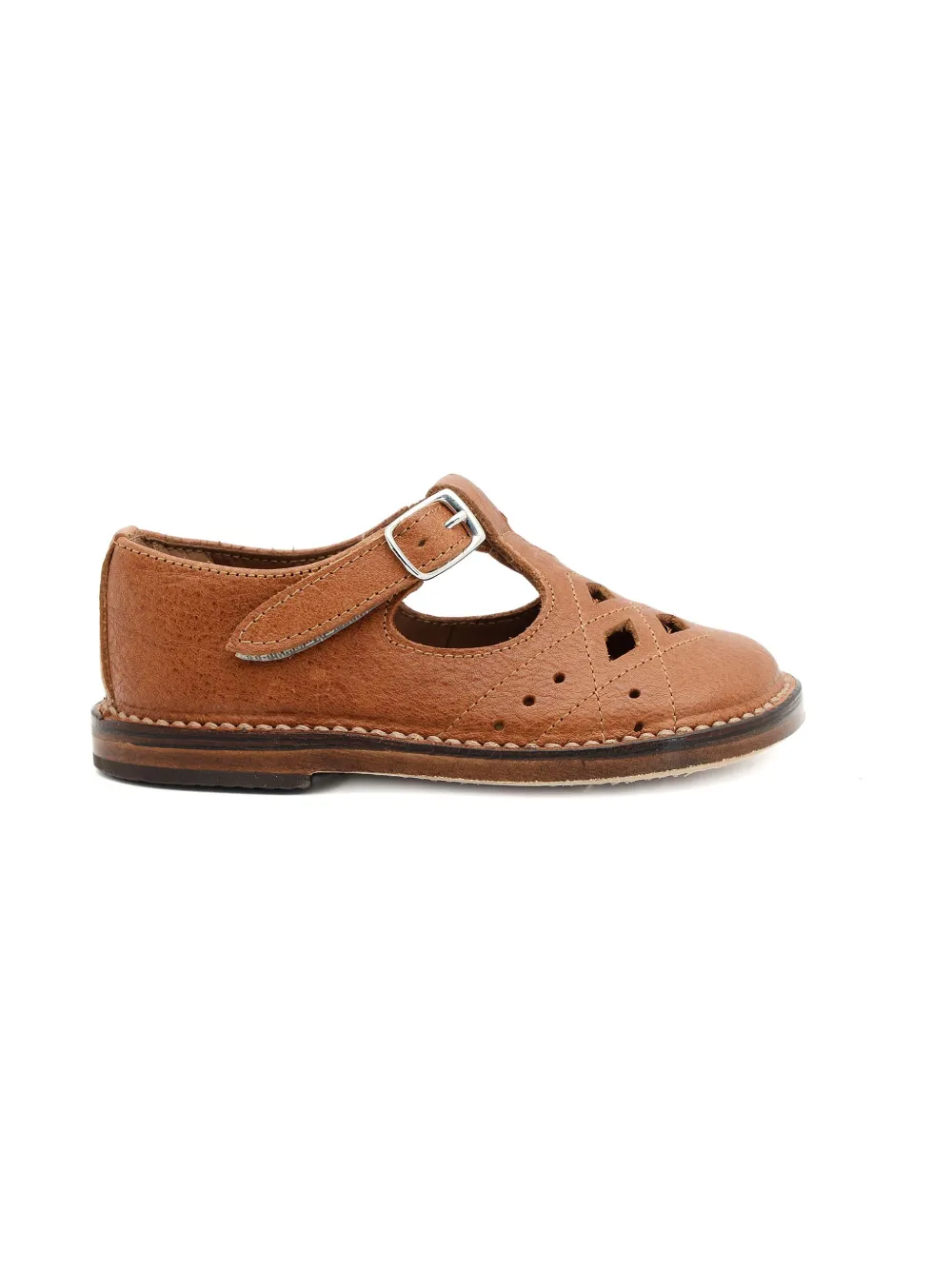 Pèpè cut-out detail leather sandals - Bruin