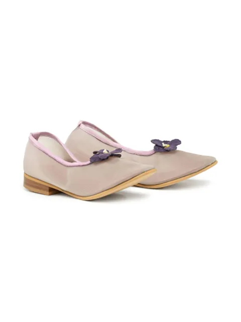 Pèpè floral-appliqué ballerina shoes