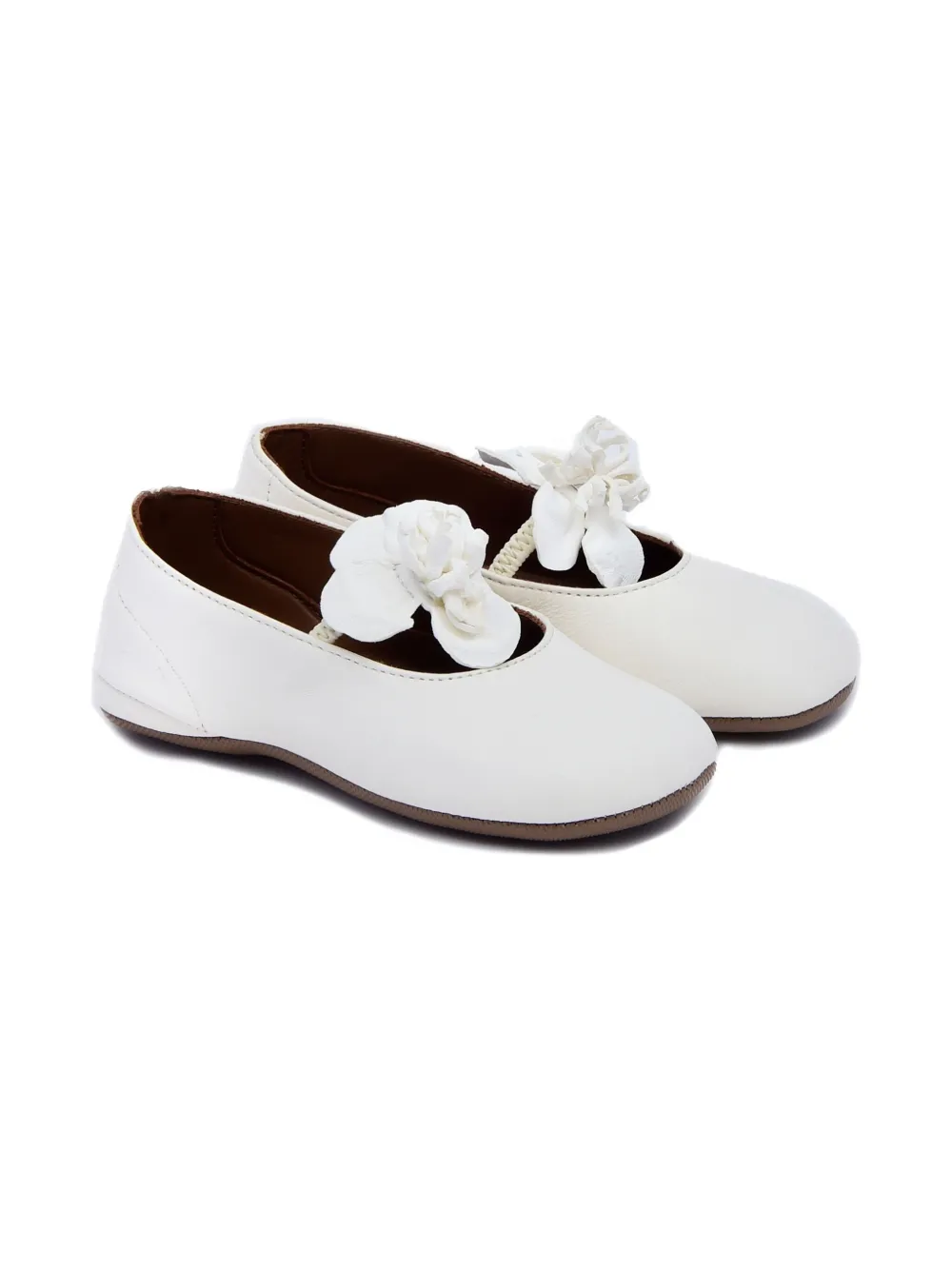Pèpè floral-embellish t ballet flats White