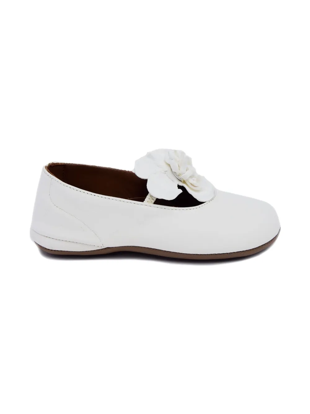 Pèpè floral-embellishment ballet flats - Wit