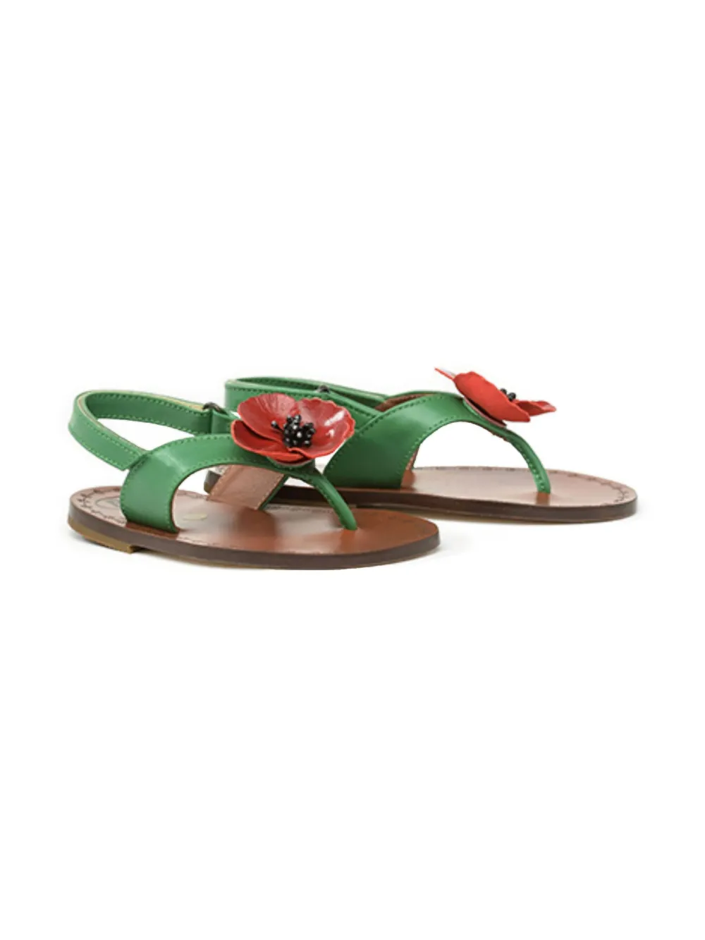 Pèpè leather sandals Green