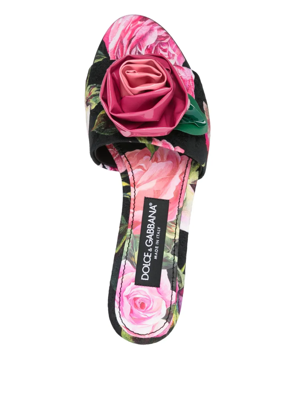 Dolce & Gabbana floral-print slides Pink