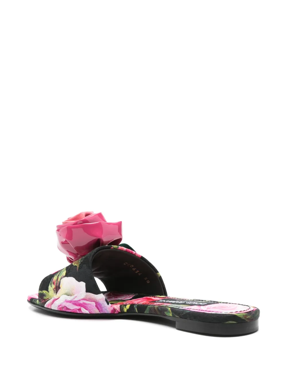 Dolce & Gabbana floral-print slides Pink