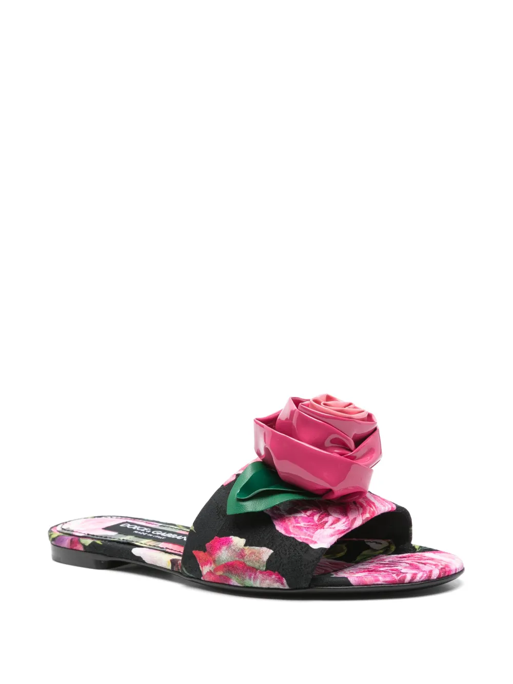 Dolce & Gabbana floral-print slides Pink