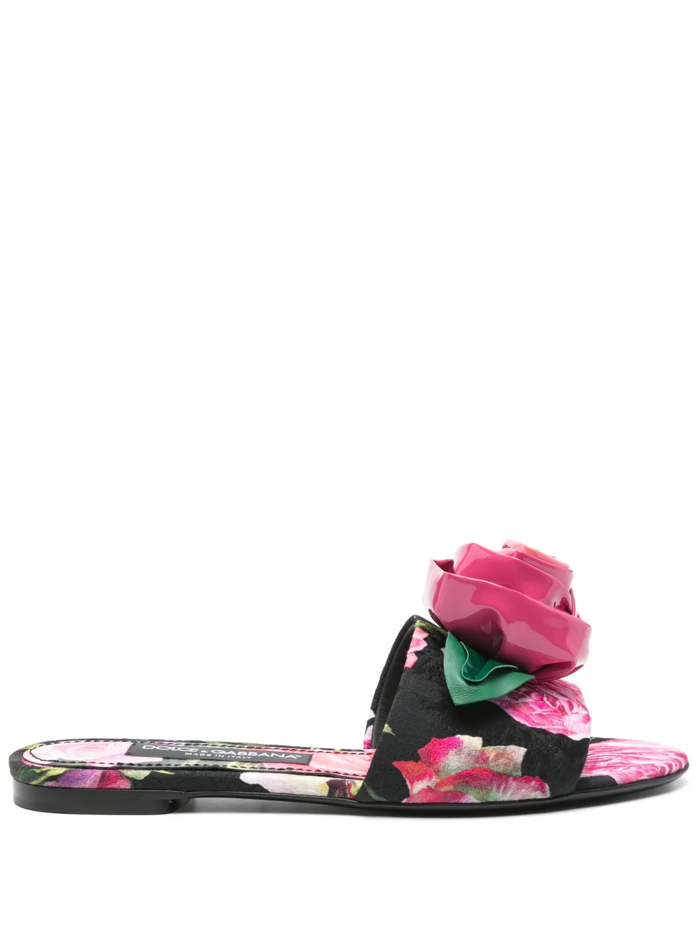 Dolce & Gabbana floral-print slides Pink