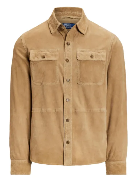 Polo Ralph Lauren suede button-up overshirt
