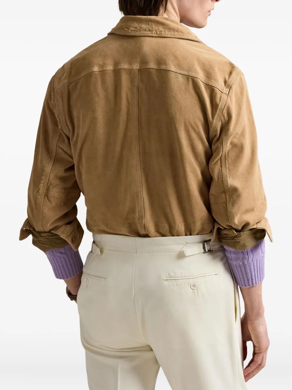 Polo Ralph Lauren Button-up suède shirtjack Beige
