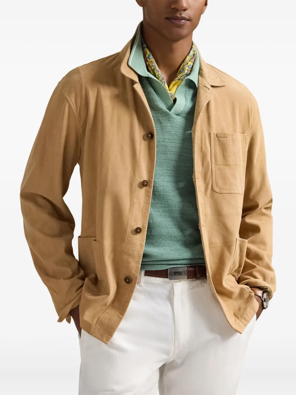 Polo Ralph Lauren Button-up jack met zak Beige