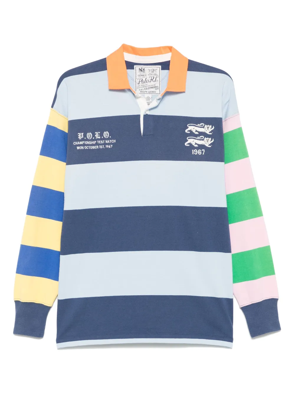 Polo Ralph Lauren ストライプ ポロシャツ - ブルー Polo Ralph Lauren ストライプ ポロシャツ - ブルー