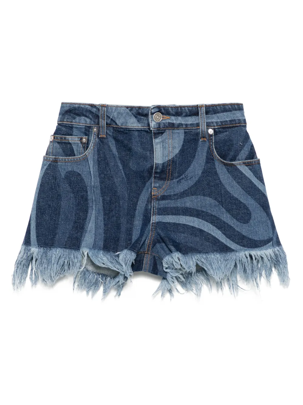 PUCCI printed denim shorts | Blue | Image 1