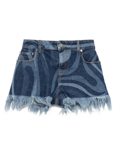 PUCCI shorts de mezclilla estampados