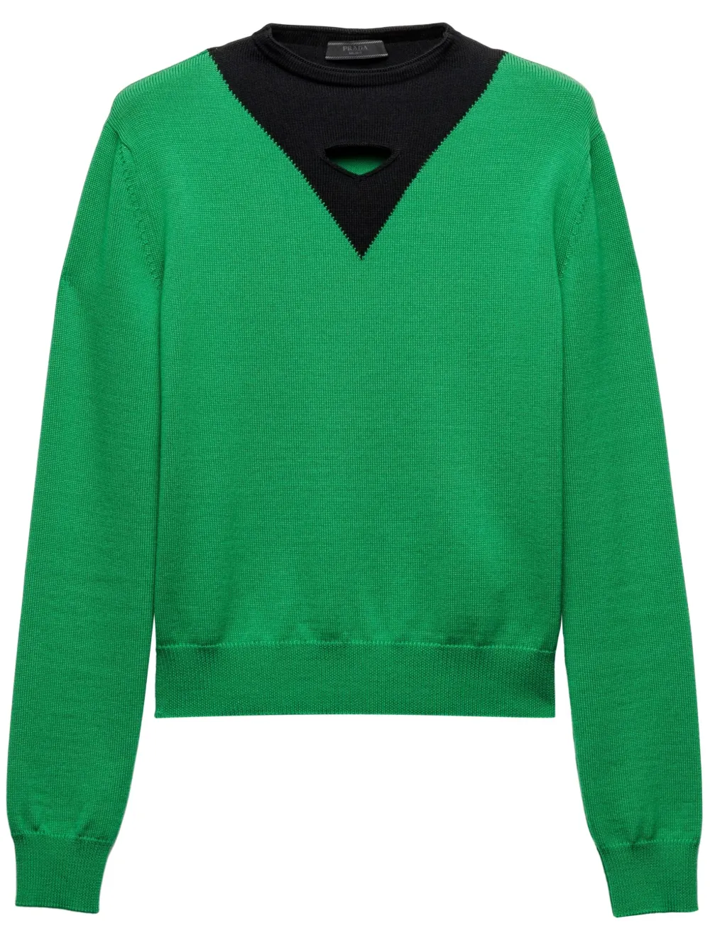 Prada two-tone wool sweater | Green | Image 1