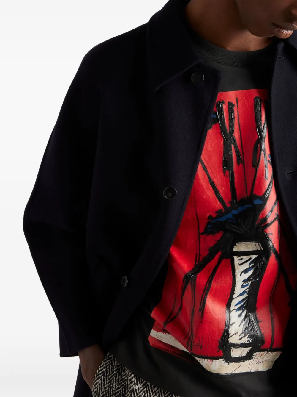 Prada Jersey T-shirt met print Grijs
