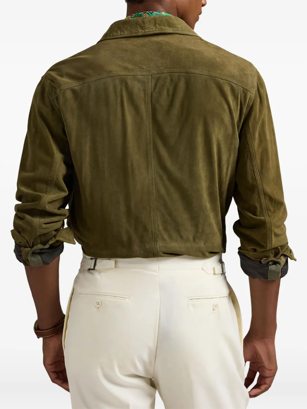 Polo Ralph Lauren Suède shirtjack Groen